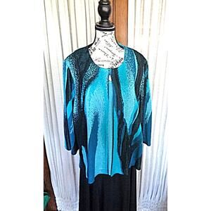 Ming Wang 2 pc Sleeveless Top / Matching Jacket 1X